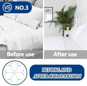 TGOOD Gift for Mum!Sheet Fasteners keepers-Adjustable Elastic Bed Sheet Holder Straps for Full,Queen,King Twin Bed,6 Way Cross Sheet Clips Suspenders Band,Fitted Round and Square Mattresses.(black)