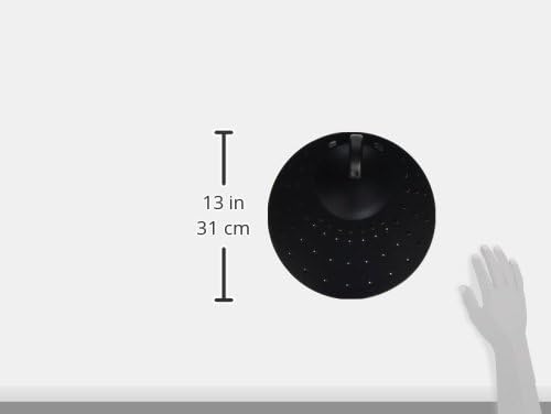 KitchenCraft Frying Pan Splatter Guard Lid with Handle, Metal Pan Lid, Dishwasher-Safe 31 cm (12''), Black