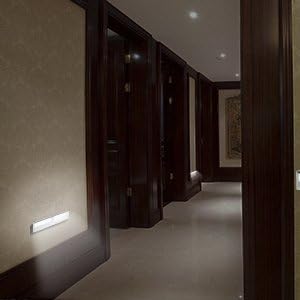 Leadleds I-007 10-LED Wireless Motion Sensor Light Automatic with Magnetic Strip, Battery Operated, Portable for Closet, Door, Stairs, Hallway, Step Lights