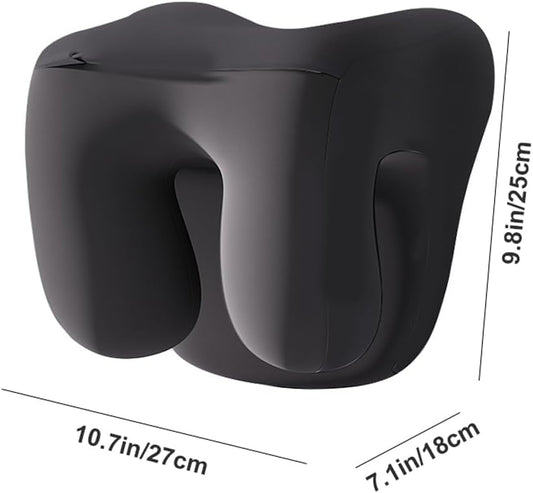 Ergonomic Headrest Recliner Neck Support Pillow,Memory Foam Office Chair Headrest Attachment Cushion for Napping,Cervical Support Pillow with Removable Cover (Black)