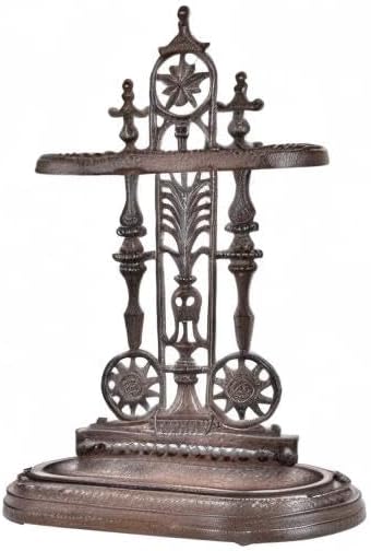 Sungmor Cast Iron Freestanding Umbrella Stand with Detachable Drip Tray | Rustic Umbrella Holder for Entryway,Front Door,Hallway,Outside Porch, Decorative Freestanding Umbrella Rack Organizer