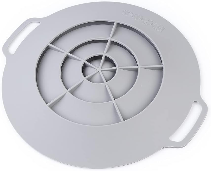 Silicone Spill Stopper Lid, Heat Resistant Boil Over Lid for Pots, Prevents Pasta Milk & Soup from Boiling Over, Food Grade BPA Free, Universal Non Slip Pot Cover, Dishwasher Safe (Sage Green)