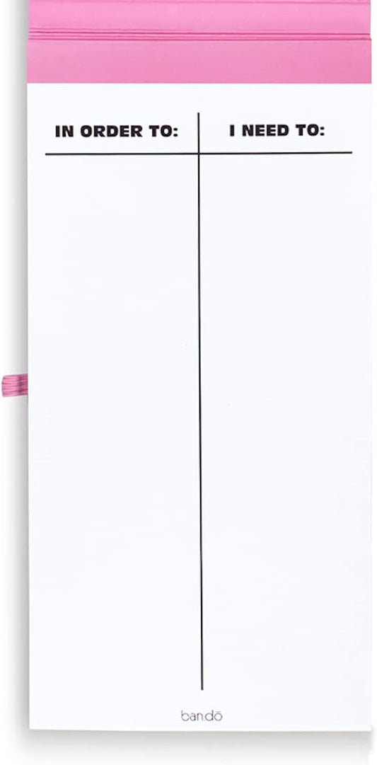 ban.do Good Intentions Goal & Habit Tracker Notepad, Feel Your Best (Pink)
