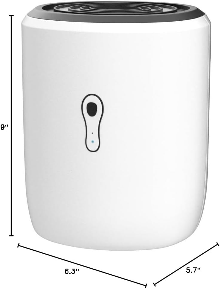 Dehumidifiers for Home 27oz(800ml), Small Auto Shut off with Drain Hose | Portable Ultra Quiet Mini Dehumidifier for Bathroom, Basement, Garage, RV, Gun Safe, Closet, Quiet Moisture Absorber