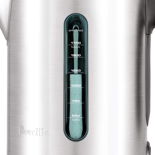 Breville BKE700BSS Soft Top Pure Hot Water Kettle, Brushed Stainless Steel | Quickly heat water for tea, coffee and instant meals with electric kettle featuring a soft-opening lid | 7 cup capacity