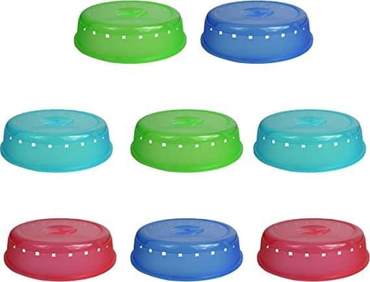 6 Pack of Microwave Plate Bowl Splatter Covers Keep Your Microwave Clean While Heating Messy Items with These Vented, Colorful Plate Covers BPA Free, 11