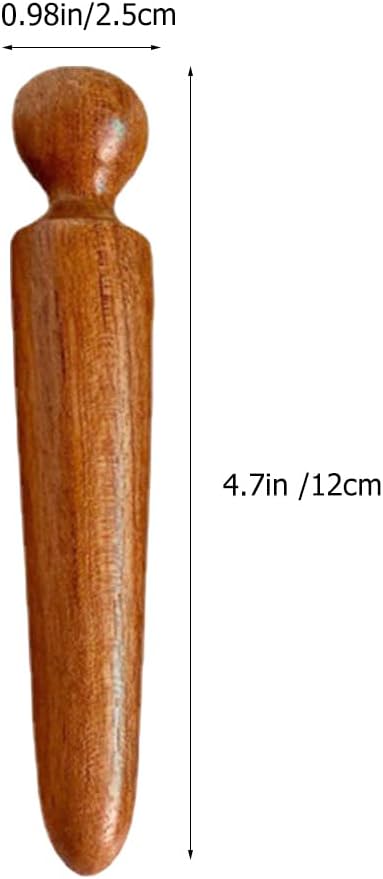 LALAFINA 4pcs Wood Foot Massage Stick Travel Manual Acupressure Pen Thai Reflexology Tools for Face Neck Back Waist Massager Trigger Points