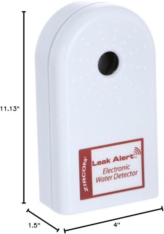 Zircon® Leak Alert™ Water Leak Detector, Loud 90 dB Water Alarm | Detect leaks before costly water damage near water heaters, appliances and plumbing fixtures; no setup required