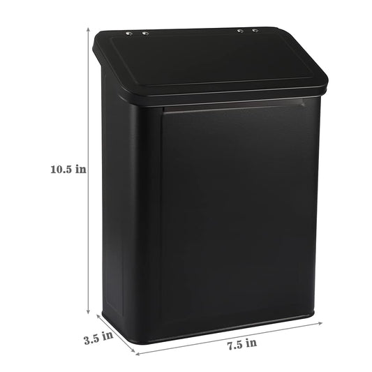 Picowe Magnetic Laundry Storage, Large Metal Lint Holder Bin with Lid for Laundry Room, Space-Saving Trash Container Hanging on Dryer, Washer or Wall Mount Trash Bin (White)