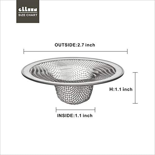Sink Strainer,Drain Hair Catcher for Bathroom Bathtub Drains(2.75" / 1") | Bathroom Sink Drain Strainer,2PCS Drain Mesh Baskets for Laundry, Mop Pool, RV Sink