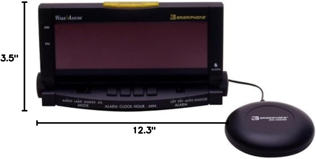 Clarity 600 Wake Assure Alarm Clock with Bed Shaker