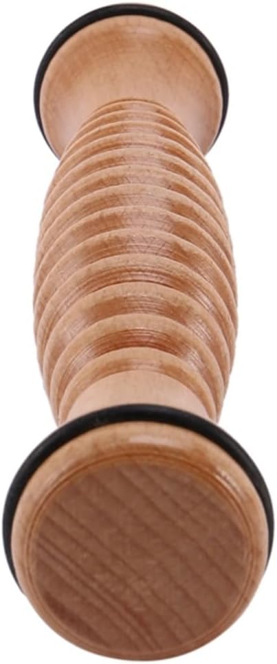 Set of 2 Natural Wooden Foot Massager Rollers for Plantar Fasciitis, Stress Relief, and Reflexology
