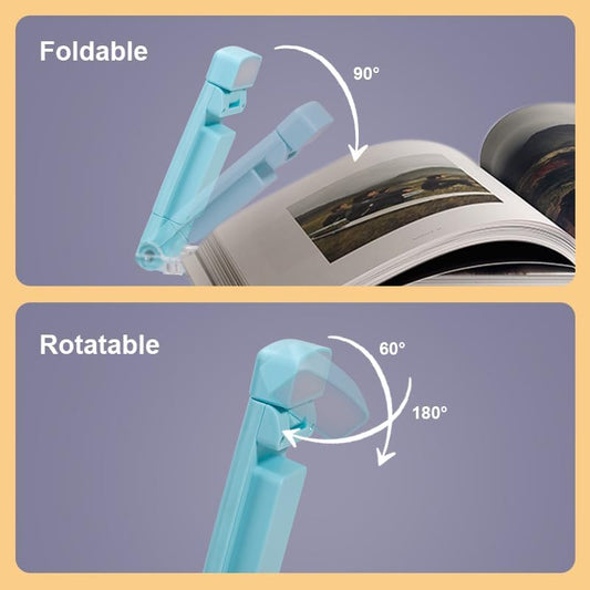 Rechargeable Book Light, Portable Clip-on LED Reading Light, 3 Amber Colors & 5 Brightness Dimmable, Compact & Long Lasting, Perfect for Book Lovers, Kids