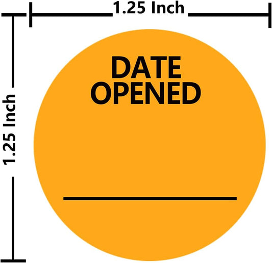 Date Opened Stickers,1.25 Inches Medication Instruction Labels,1000 Pcs
