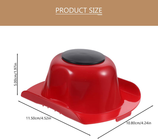 ULTECHNOVO Red Food Safety Holder for Mandoline Slicer, Universal Finger Guard for Vegetable Grating & Slicing, Plastic Hand Protector with Metal Pins for Potato Lemon Cheese