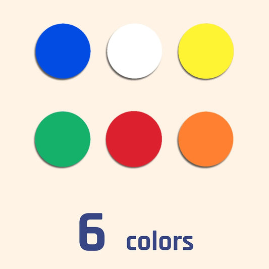 1200 Pack, 1" Round Colored Dot Stickers Labels - 10 Assorted Colors