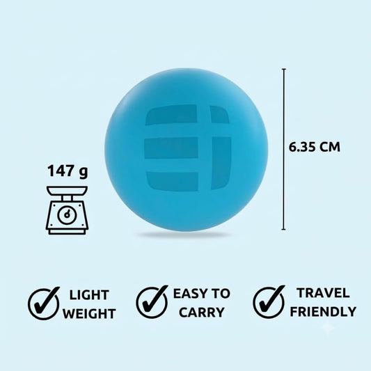 Massage Lacrosse Balls for Deep Tissue Relief - Trigger Point Therapy Ball Set for Plantar Fasciitis, Myofascial Release for Back, Shoulder, Foot - Massage Ball Roller - 2 Pack (Blue/Orange)