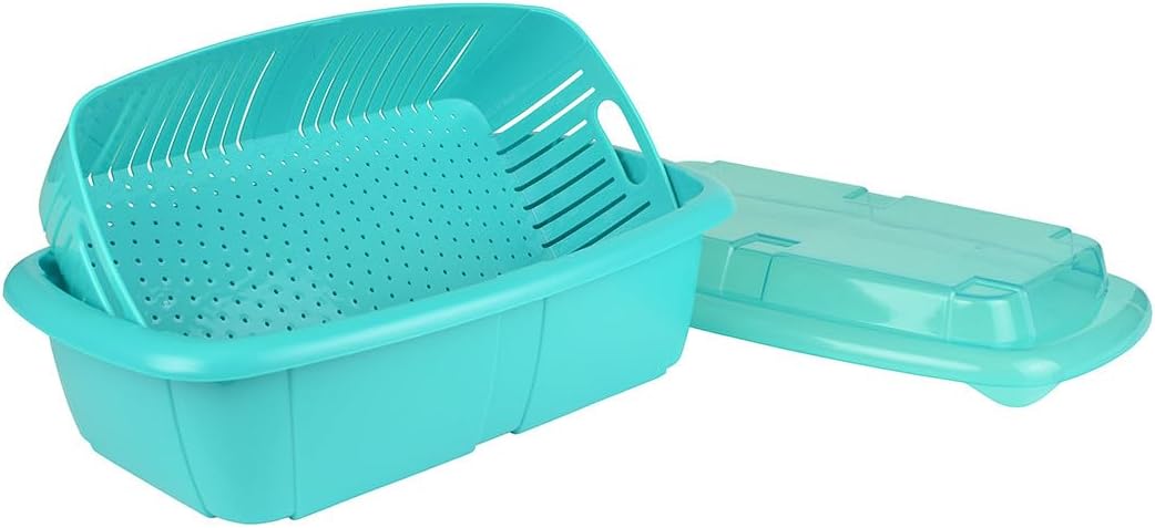 Hutzler 3-in-1 Fruit Saver Basket, Colander and Container, 2 Quarts, Gray