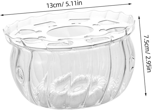 OUNONA Glass Tea Kettle Warmer Candle Base Multi-use Teapot Heater for Tea and Soups Easy to Clean Decorative Stand for Use