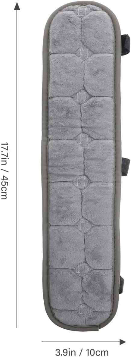 Veemoon 1pair Office Chair Arm Rest Cushion, Comfortable Gaming Chair Armrests Pads Elastic Band Soft Velvet Removable Washable Gaming Stool Elbow Cushion for Home Office, Grey (17.7×3.9 Inch)