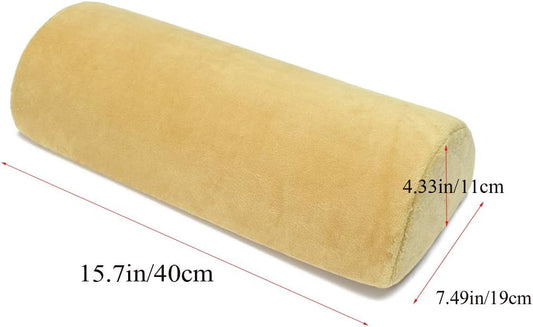 Multi-use Bolster Pillow for Legs Back Neck Lumbar Spine Knee Pain Relief Memory Foam Support Pillow (Yellow)