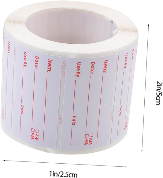Operitacx 1roll Quality Material Writing Rotation Labels Food Labels Stickers Stickers Removable Adhesive for Day Dots Food Storage Jars and Bottles