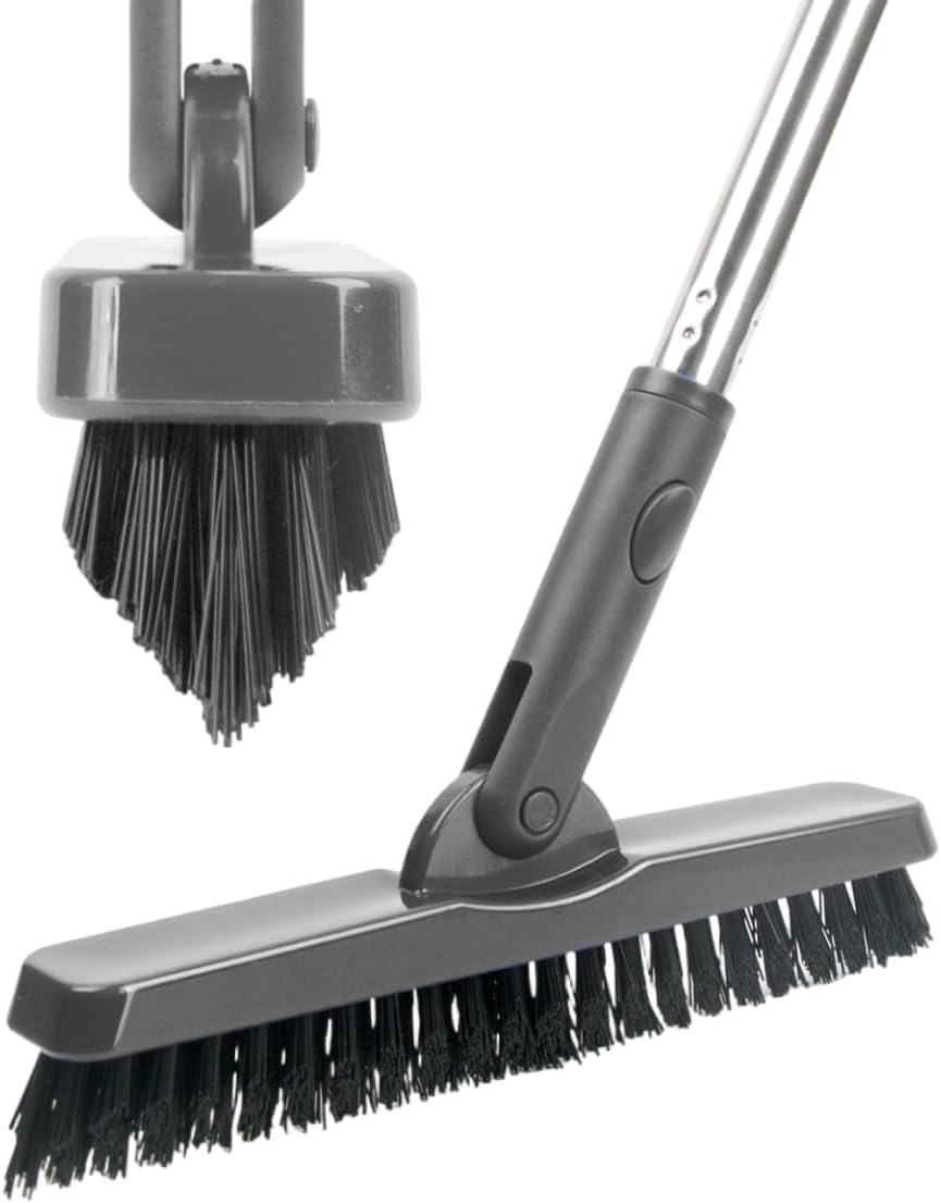 CELOX Grout Brush with Long Handle, Tile Grout Cleaner Brush for Tile Floors, for Shower Tile, for Cleaning Grout