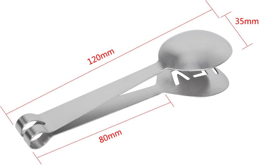 Tea Bag Squeezer, 4.7 inch Stainless Steel Tea Bag Squeezer Tongs, Tea Filter Spoon Clamp Tea Strainer Holder Clip, Suitable for Gripping Ice Cube, Sugar and Lemon