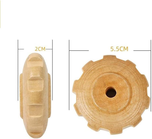 Wood Therapy Massage Tools,Handheld Fascia Blaster Tool for Muscle Relief, Lymphatic Drainage Body Sculpting Anti Cellulite Massager for Women and Men (12 Wheel)