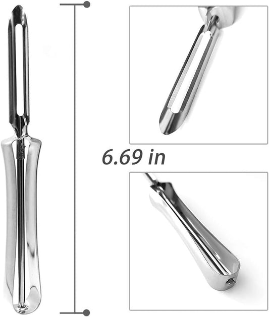 Vegetable Peeler, Stainless Steel Rotary Peeler for Potatoes Carrots Apples Pears (Set of 3) By Lechay