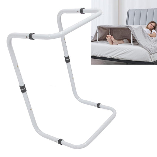 Blanket Lifter for Feet, Adjustable Bed Cradle with 4 Clips, Height Adjustable from 25 to 33 Inch, Aluminum Alloy Foot Tent Blanket Support for Surgery Recovery and Arthritis Relie