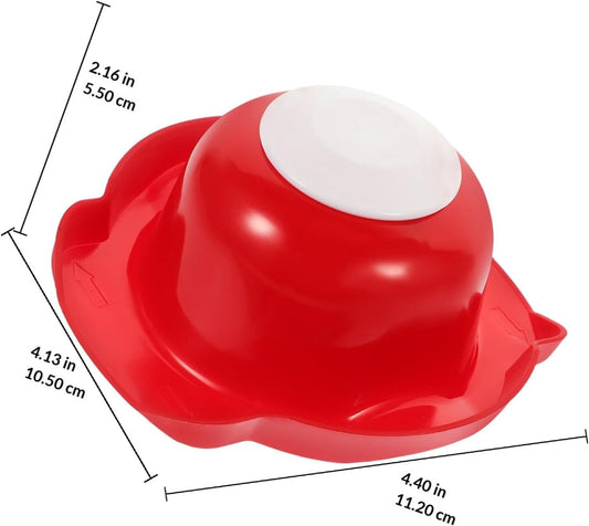 BESPORTBLE 3pcs Handheld Vegetable Grater with Finger Protector, Red Plastic Hand Guard for Potato and Food Shredding, Kitchen Safety Cutting Tool for Food Preparation