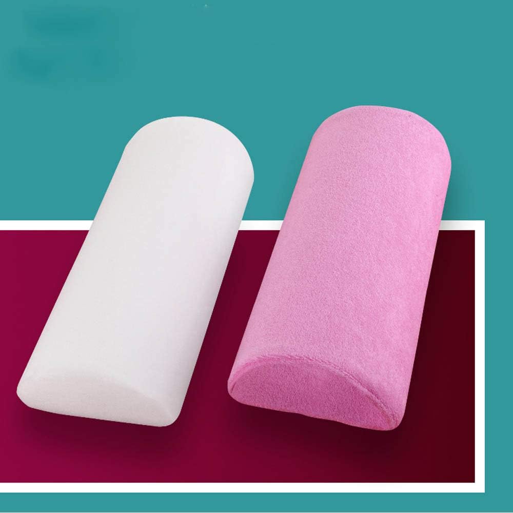 Memory Foam Bolster Pillow with Removable Cover for Neck Leg Back Lumbar Spine Knee Pain Relief Pillow Lumbar Support Multi-use for Bed, Sleeping (Pink)