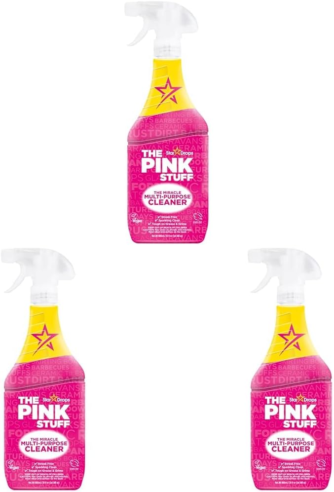 The Pink Stuff Miracle Multi-Purpose Cleaner Spray, 30 fl oz | Now 20% More, All-Purpose Cleaning Solution, For Kitchens, Bathrooms, Floors & More, Cuts Through Grease & Grime, Powerful