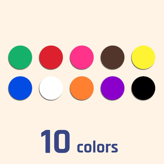 2000 Pack, 3/4" Round Colored Dot Stickers Labels - 10 Colors