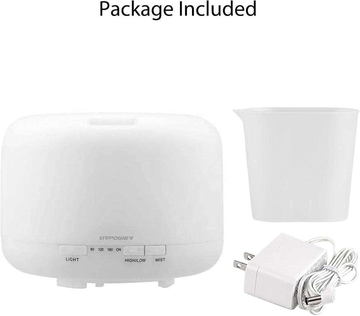 URPOWER 500mL Essential Oil Diffuser Humidifier for Home & Large Rooms