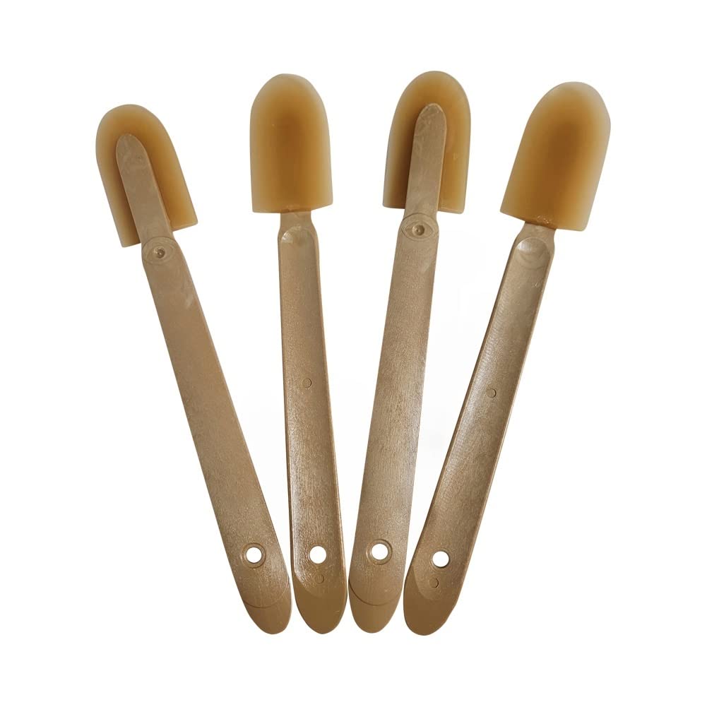 JMIBASIC Grout Caulk Finishing Tool - Multi Size 4 Pieces Set - Smooth Grout Sealant Silicone Caulking Tool - Rubber Spatula Spreader - Grout Sealer Applicator - Ergonomic Handle Grip_ABS (1.1 Inch)