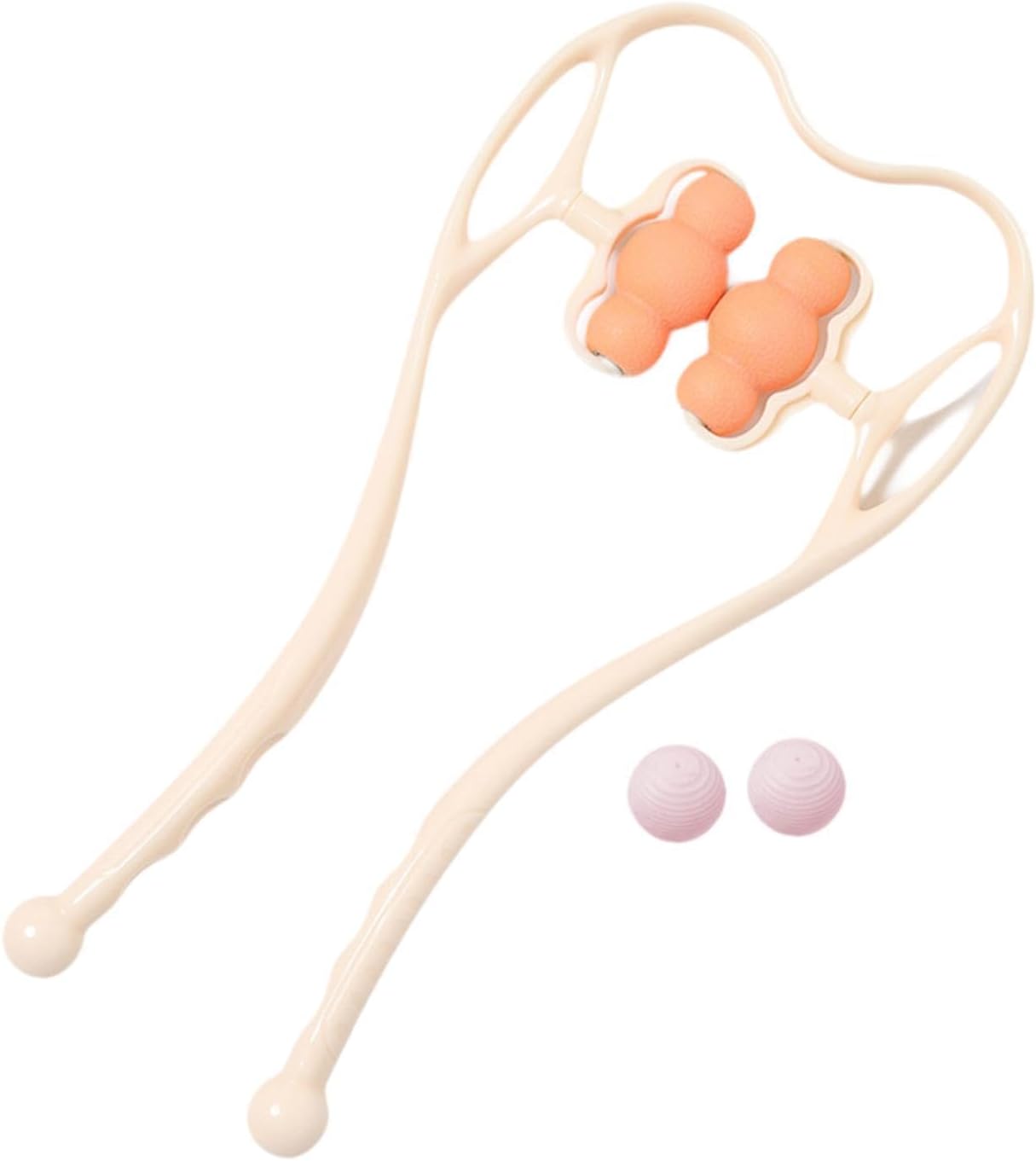predolo Trigger Point Massager Manual Neck Massager Portable Ergonomic Handle Design Massager Tool Handheld Neck Massage Instrument, Orange