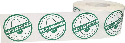 Keto Approved Food Rotation Labels 1.25 Inch Round Circle Dots 500 Adhesive Stickers