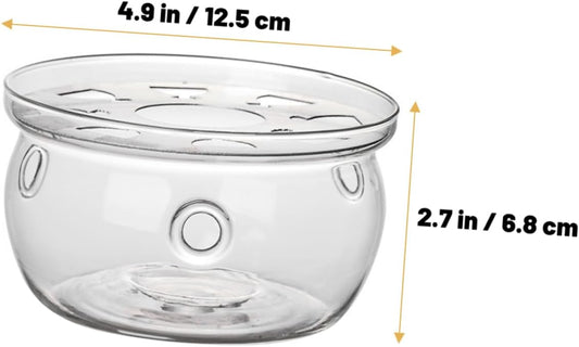 Glass Teapot Warmer with Heating Base Practical Desktop Tea Warmer for Home Use Convenient for Warming Tea and Food Compact Design for
