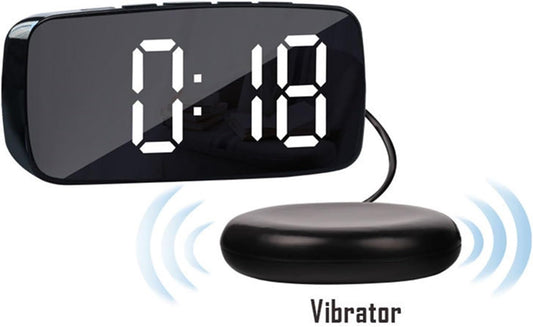 Alarm Clock Super Loud Vibrating Alarm Clock with Bed Shaker Multifunctional Dual USB for Heavy Sleeper Deaf Hard of Hearing Snooze