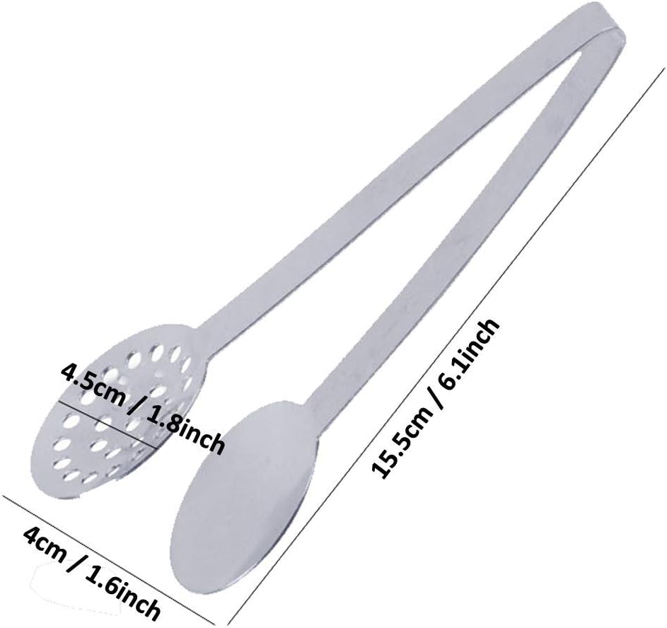 TraderPlus 2 Pack Stainless Steel Tea Bag Squeezer Tongs Strainer Grip