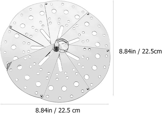 1pc Adjustable Stainless Steel Spill Stopper Lid Spill Cover for Pots and Cookware Food-grade Material Prevents Overflow Easy to Use Kitchen Essential