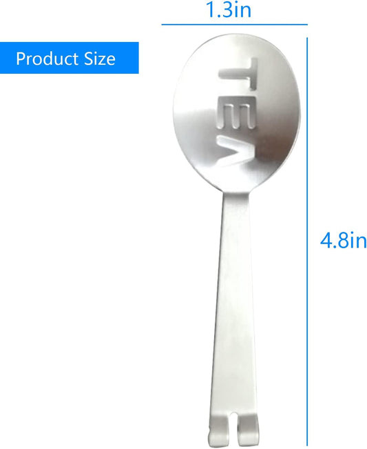 4 Pack Stainless Steel Tea Bag Squeezer Tea Bag Holder Strainer Clip Tea Bag Spoon Tea Bag Tongs for Loose Tea Gripping Ice Cubes Loosing Leaf