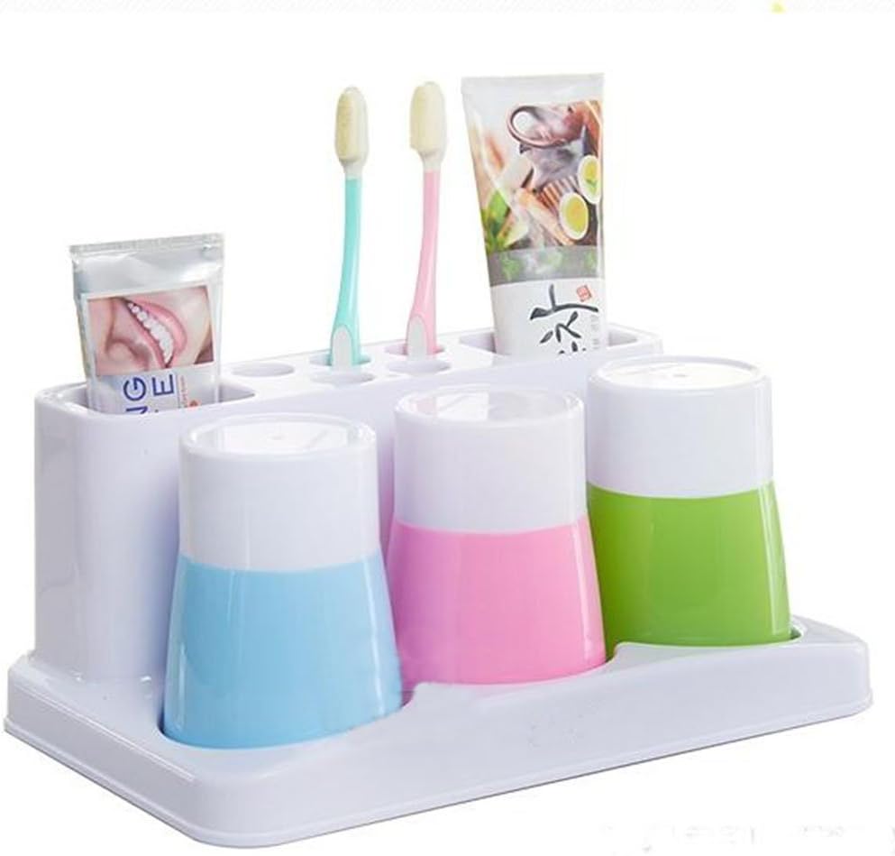 Eslite Toothbrush Toothpaste Holder Stand for Bathroom Storage Organizer
