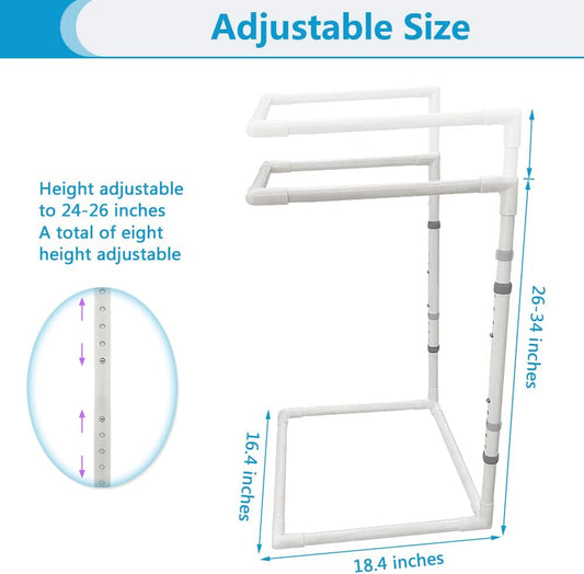 Blanket Lifter for Feet Bed Sheet Lift Foot Cradle Hospital Bed Toe Tent Blanket Support 26"-34" Adjustable Holder Bar Ankle Leg Knee Surgery Recovery Supplies