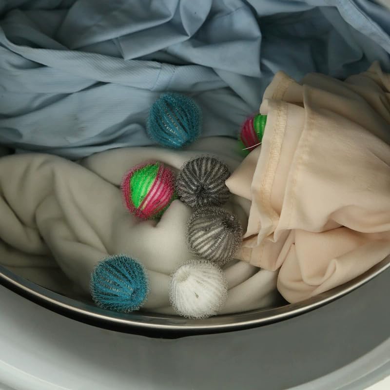 5 Pack Multicolor Hair Remover Laundry Balls, Reusable Pet Hair Catcher for Washing Machine and Dryer,for Clothing Dog Cat Pet Hair Remover for Laundry Lint Remover Washing Balls Dryer Balls