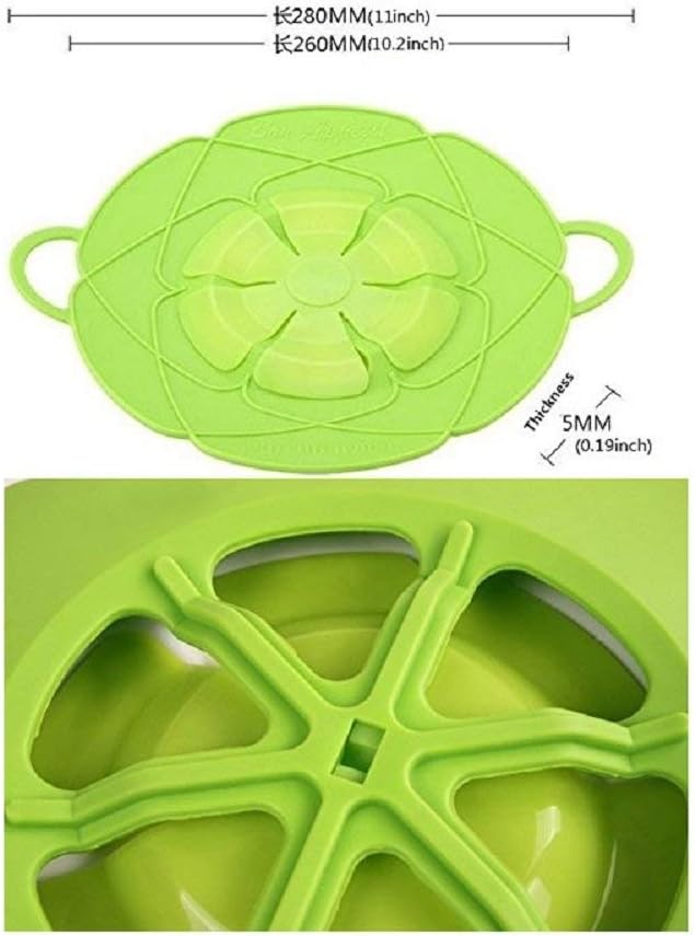 1Pc Silicone Spill Stopper Pot Pan Lid, Multi-Function Kitchen Tool, Boil Over Safeguard