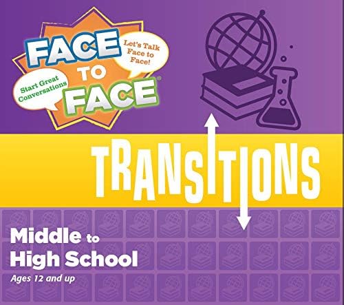Face to Face Transitions - Middle School to High School Conversation Game, Conversation Starters for Students, Parents, and Teachers, 96 Scenario Cards, Ages 13+
