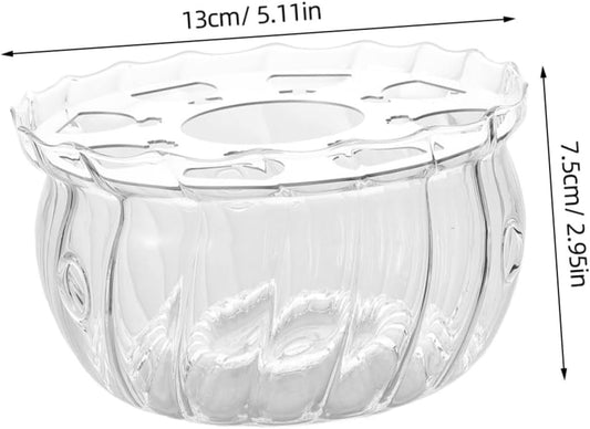 Elegant Glass Teapot Warmer High-Temperature Base Versatile Tealight Holder for Tea Soups Easy to Clean Design for Various Teapots